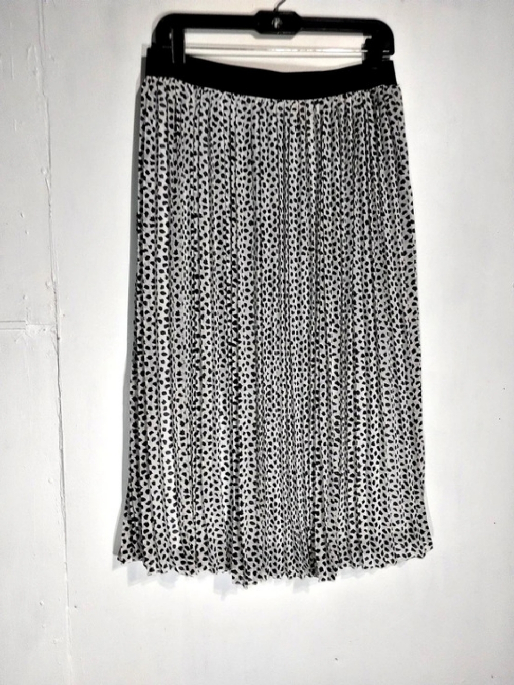 Animal Print Maxi Skirt in Black & White Size (L)